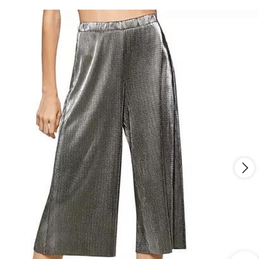 BCBGeneration Metallic Wide-Leg Pants